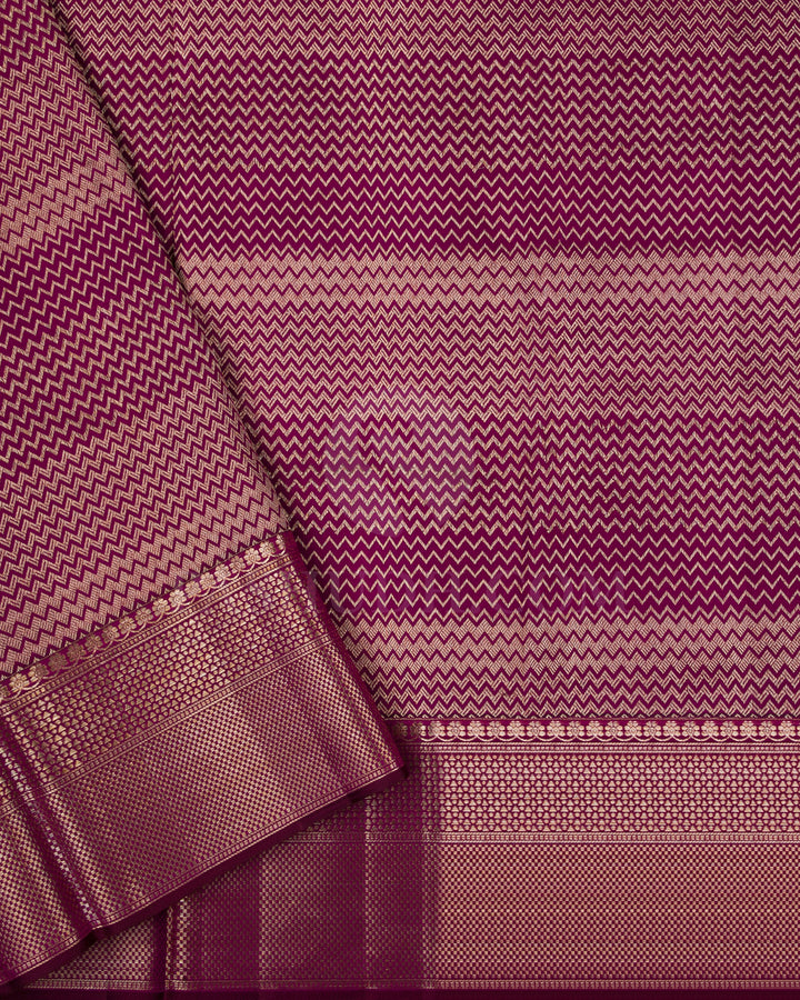Light Pink And Magenta Kanjivaram Silk Saree - D584(A)