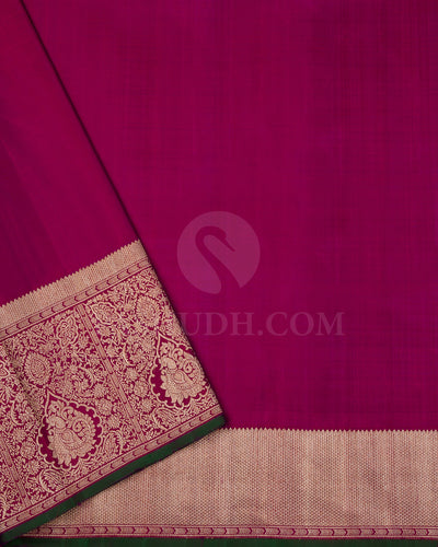 Baby Pink And Magenta Kanjivaram Silk Saree - S1239(B)