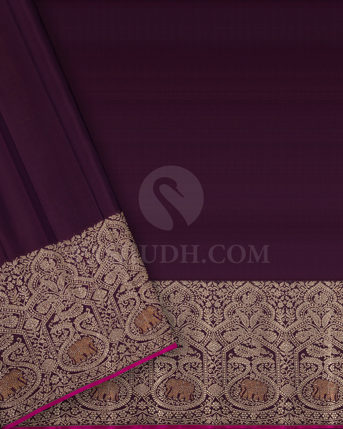 Baby Pink and Purple Kanjivaram Silk Saree - S1321(A)