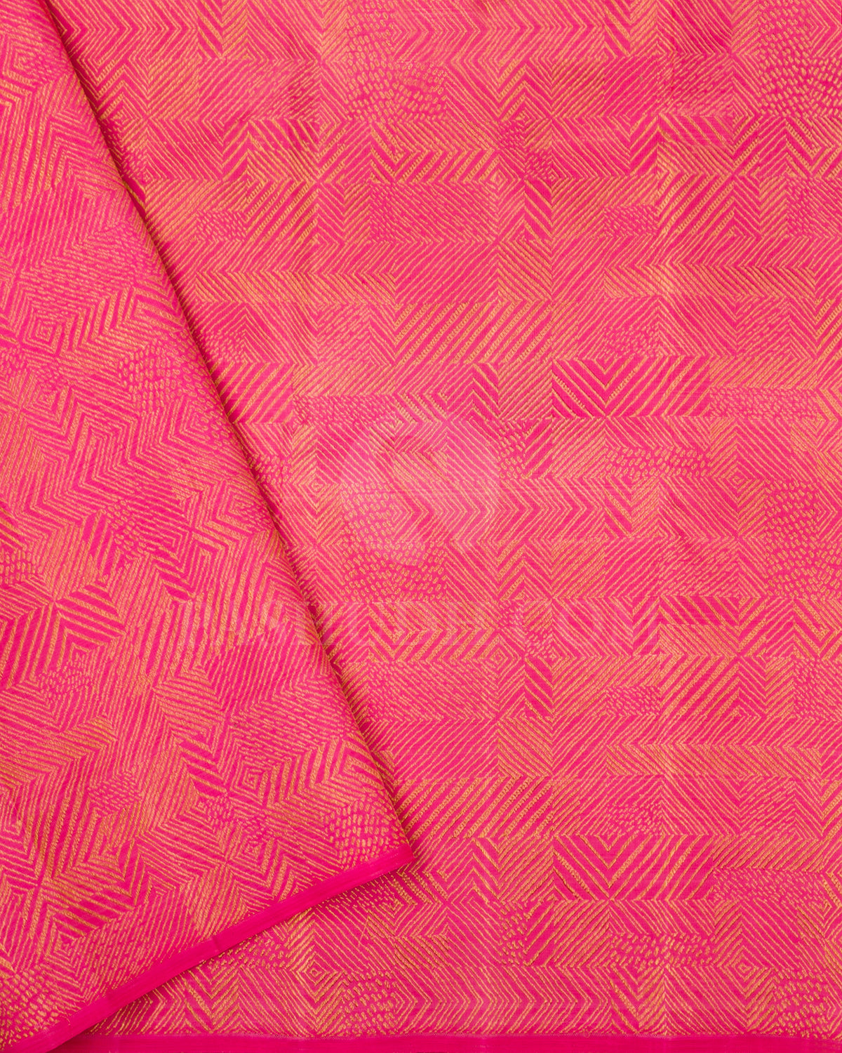 Neon Yellow And Neon Pink Kanjivaram Silk Saree - S1320(A)