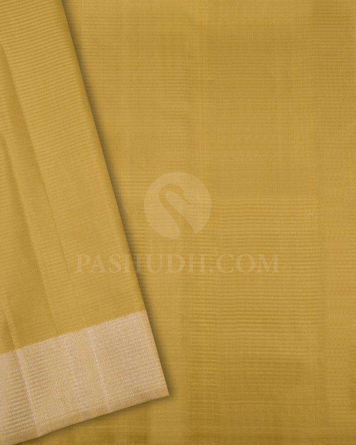 Peach Pink And Gold Beige Kanjivaram Silk Saree  - S1304(A)
