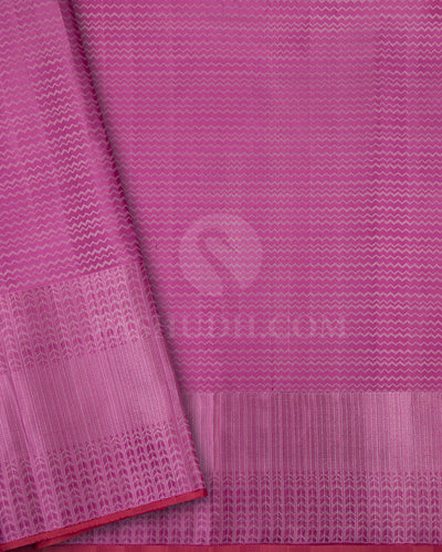 Violet And Baby Pink Kanjivaram Silk Saree - D571(B)