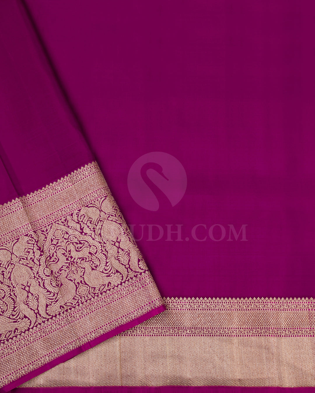 Orange And Violet Kanjivaram Silk Saree - S1234(B)