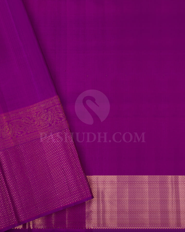 Orange Shot Pink and Magenta Kanjivaram Silk Saree - D587(A)