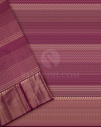 Bright Pink And Magenta Kanjivaram Silk Saree - D548(C)