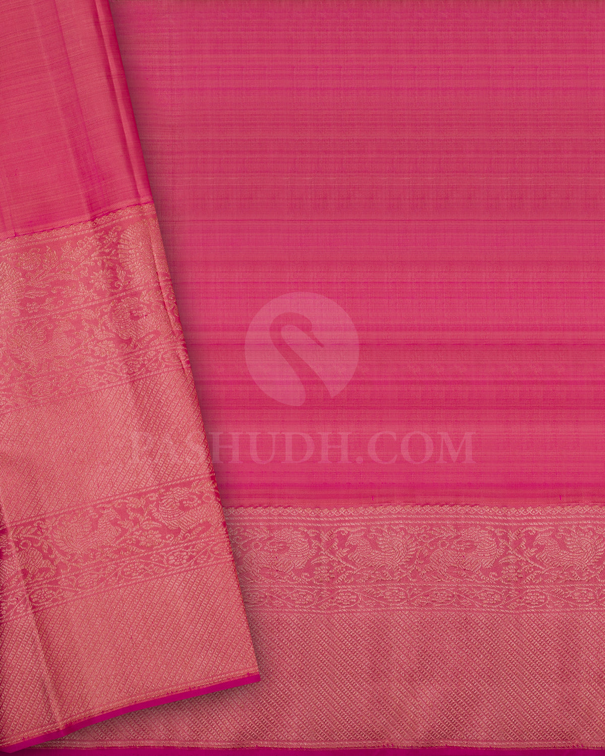 Dark Green And Pink Kanjivaram Silk Saree - S1106(B)