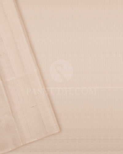 Baby Pink And Cream Shimmer Kanjivaram Silk Saree - S1311(A)