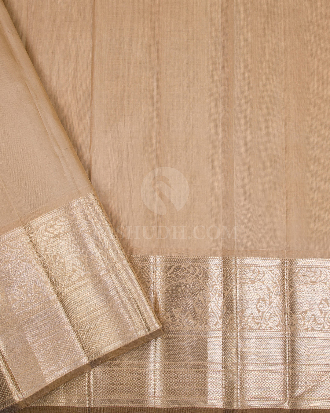 Tuscany Yellow And Beige Kanjivaram Silk Saree - S1154(A) - View 3