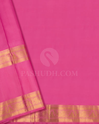 Turquoise Blue And Pink Traditional Kanjivaram Silk Saree - SVJ54