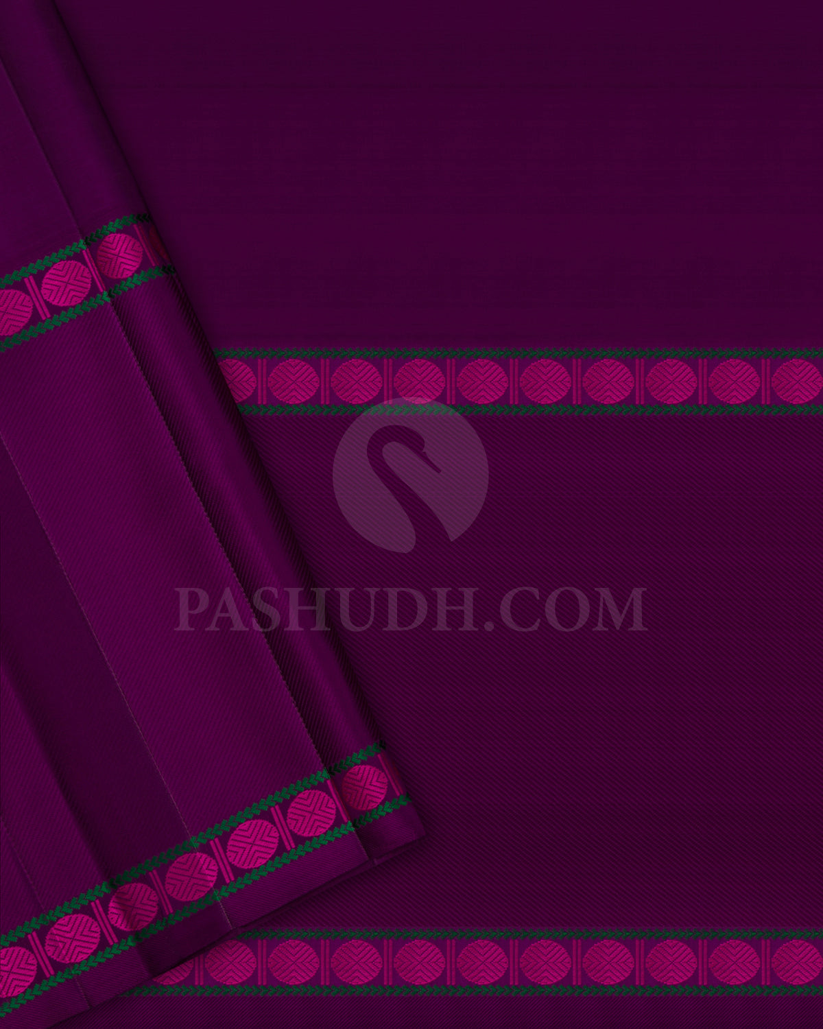 Blue, Green And Violet Kanjivaram Silk Saree - S1163(C)