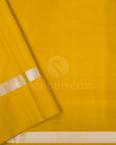 Peachy Pink And Tuscany Yellow Traditional Kanjivaram Silk Saree  - SVJ37