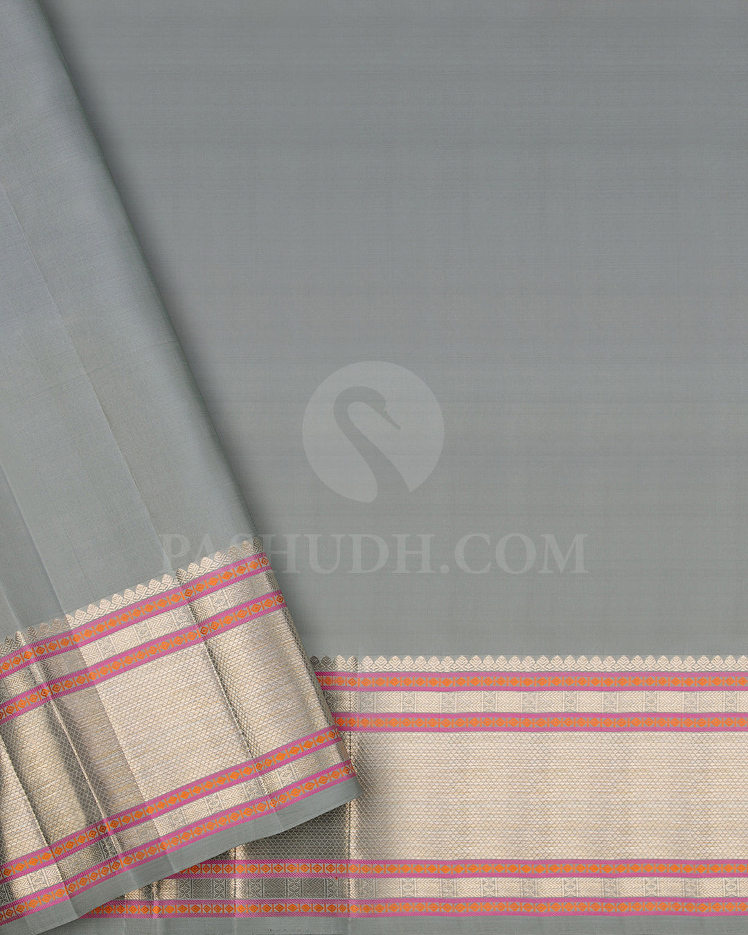 Grey Traditional Kanjivaram Silk Saree - SVJ44