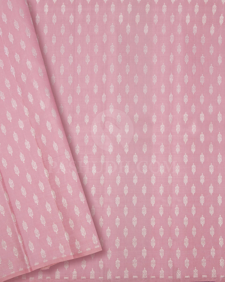 Wine Shade And Baby Pink Traditional Kanjivaram Silk Saree - SVJ49