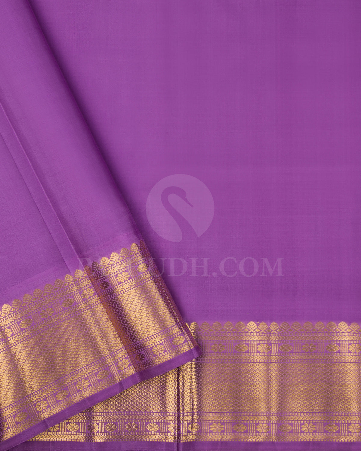 Blue, Green And Dark Lavender Traditional Kanjivaram Silk Saree - SVJ45