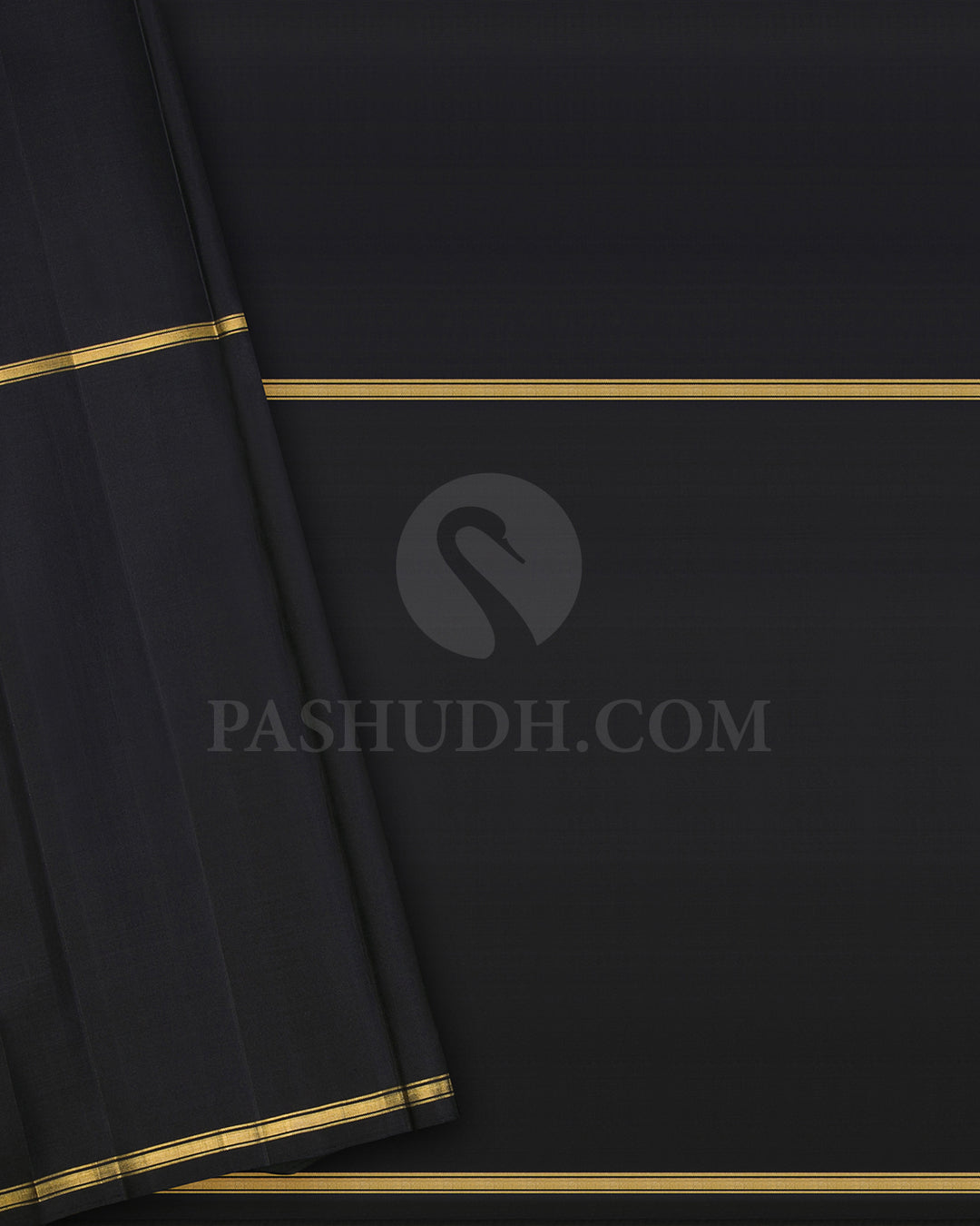 Olive Green, Grey And Black Traditional Kanjivaram Silk Saree - SVJ42