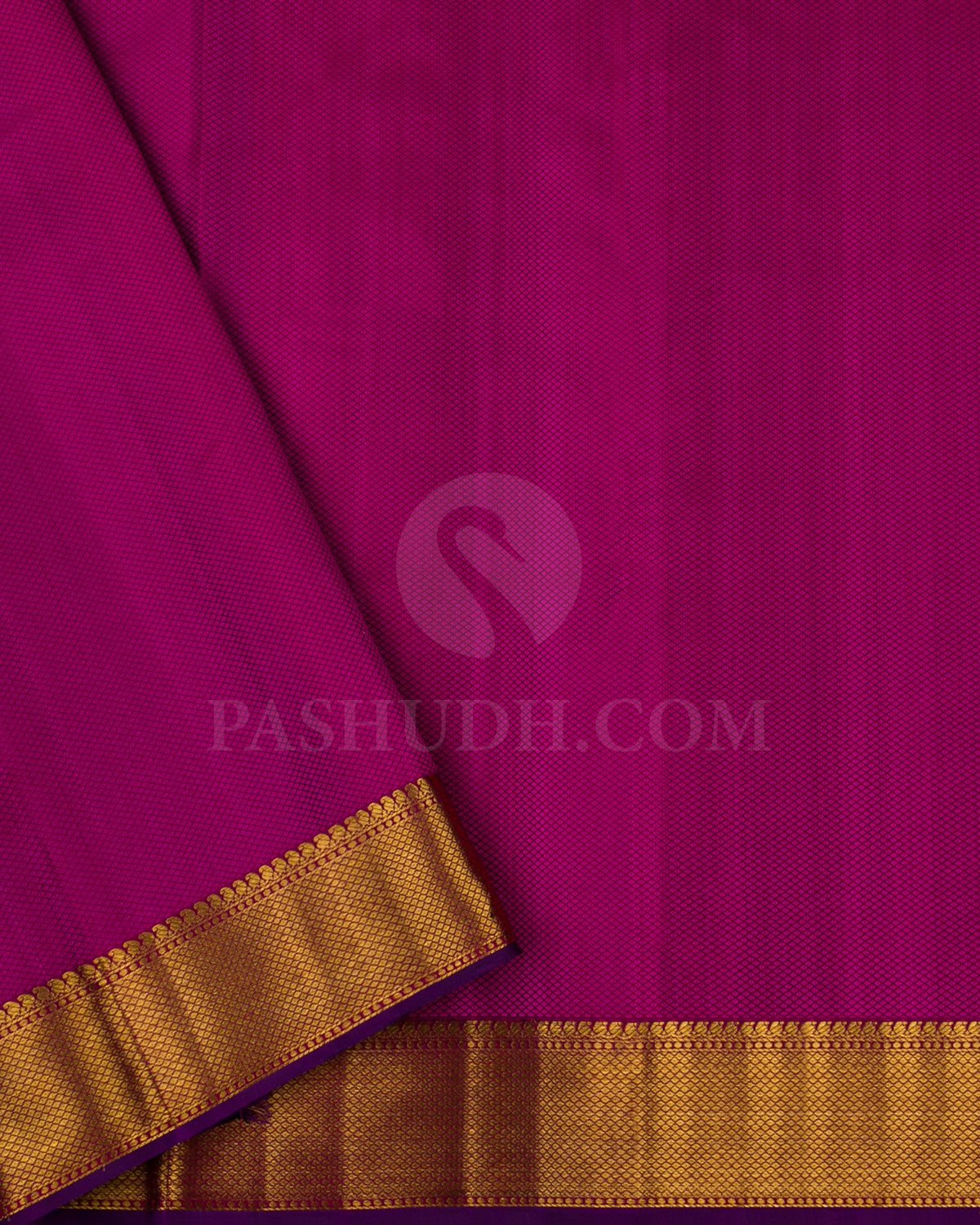 Caramel Brown And Magenta Kanjivaram Silk Saree - D575(B)