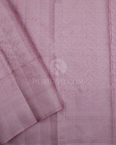 Violet and Lilac Kanjivaram Silk Saree - DT251 (C) - View 2