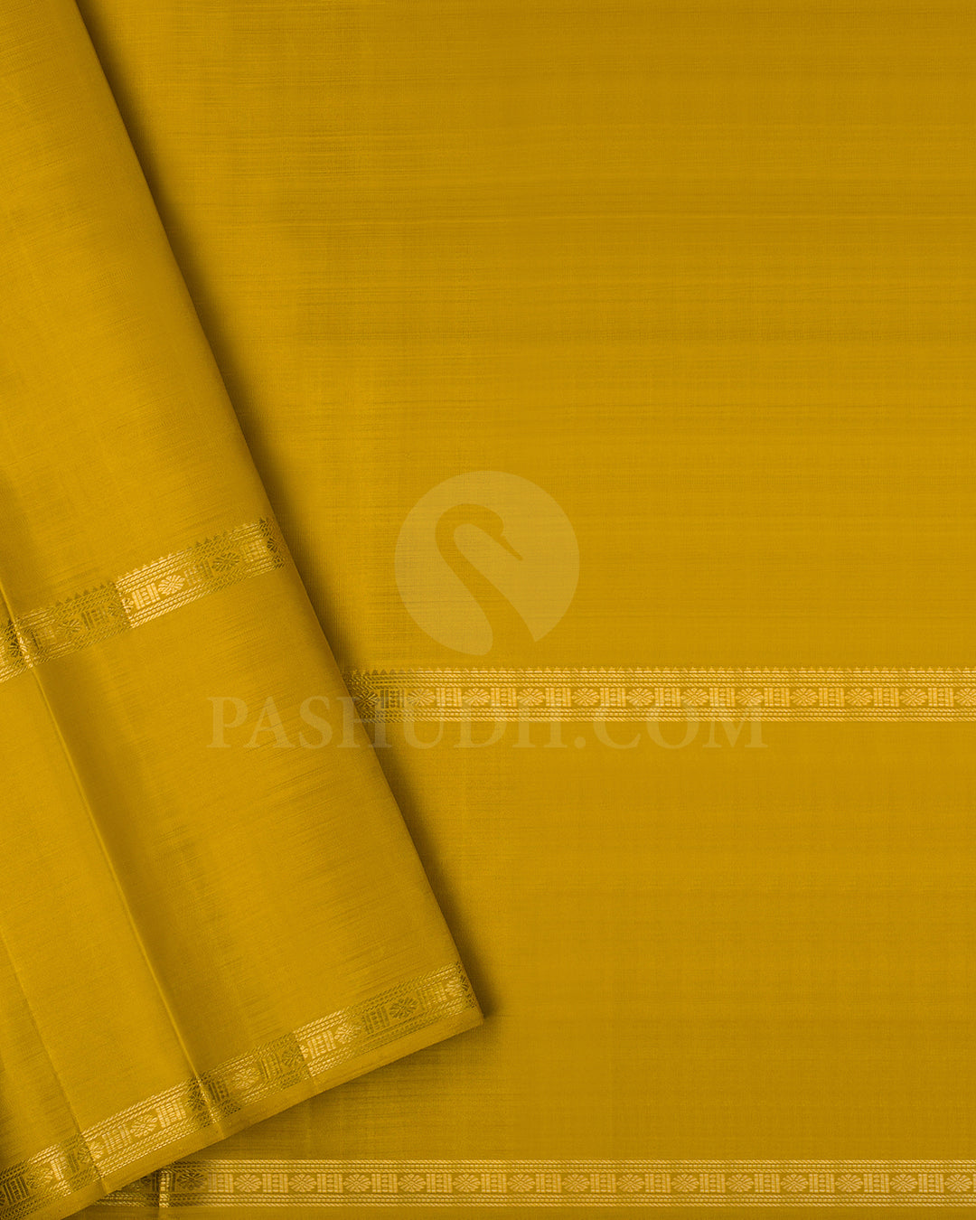 Ivory and Mustard Traditional Kanjivaram Silk Saree - SVJ53