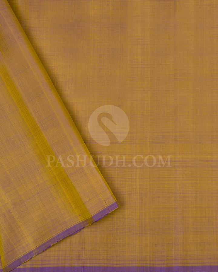 Royal Blue and Dual Shaded Beige Soft Silk Saree - AC101