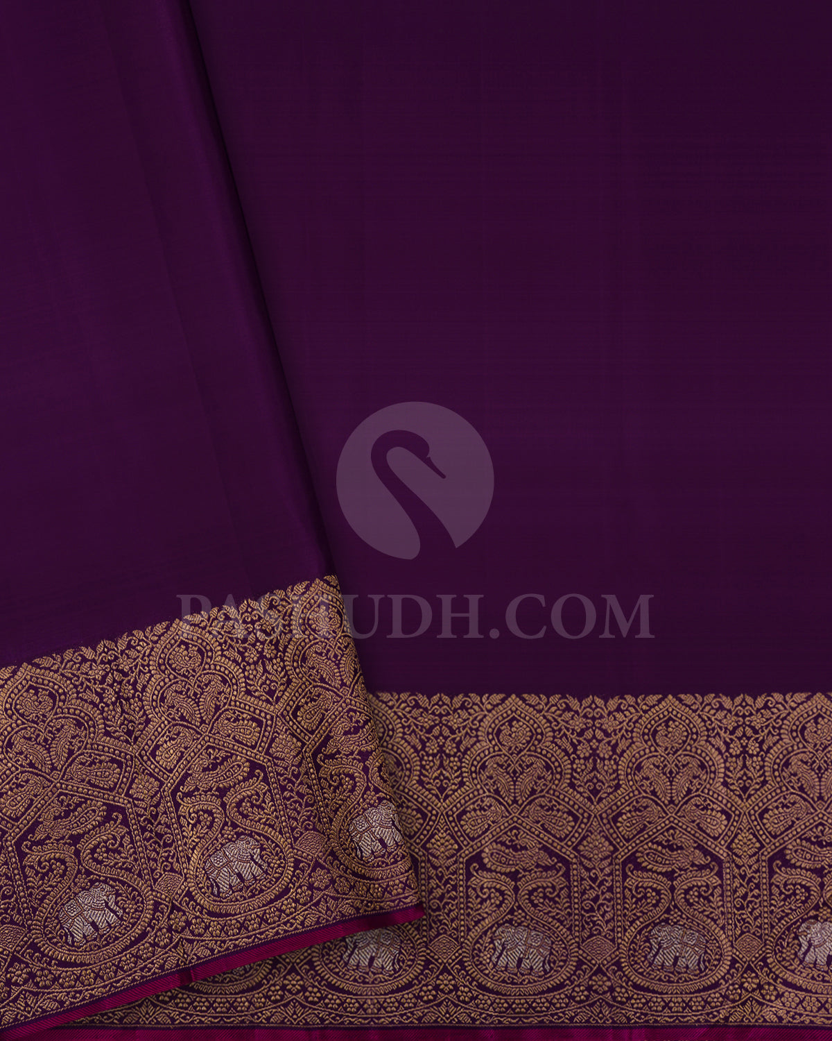 Mild Parrot Green And Violet Kanjivaram Silk Saree - S1321( C )