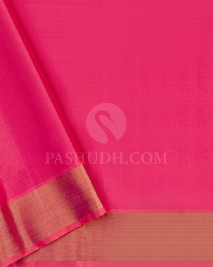 Peachy Pink Soft Silk Saree - AC96