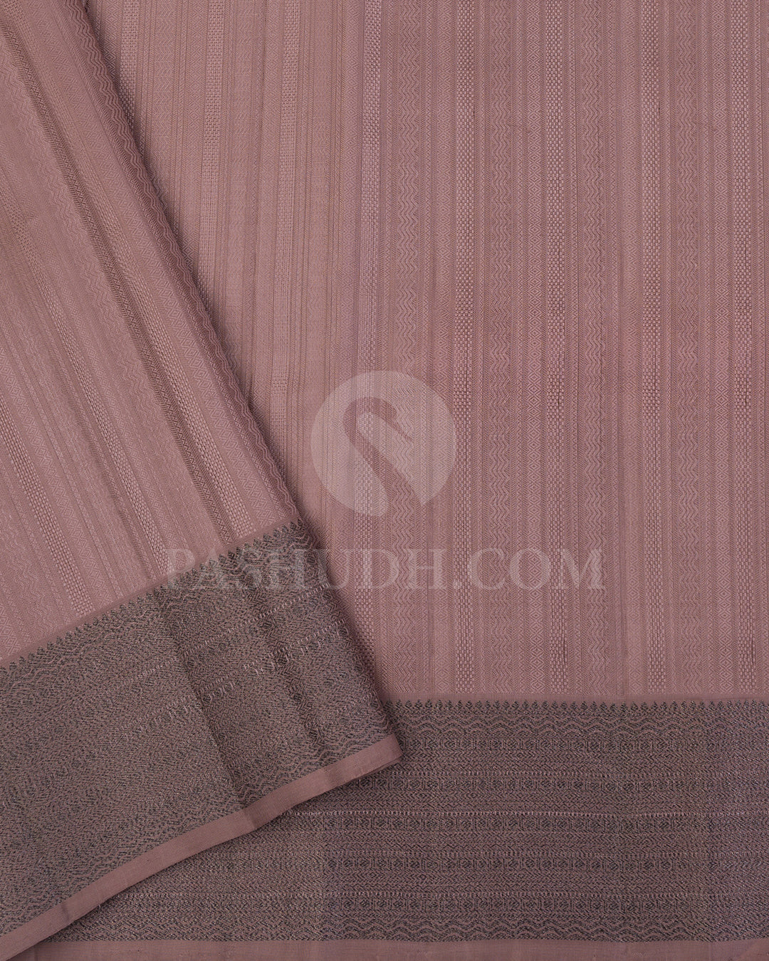 Ash Brown Kanjivaram Silk Saree - BKF13