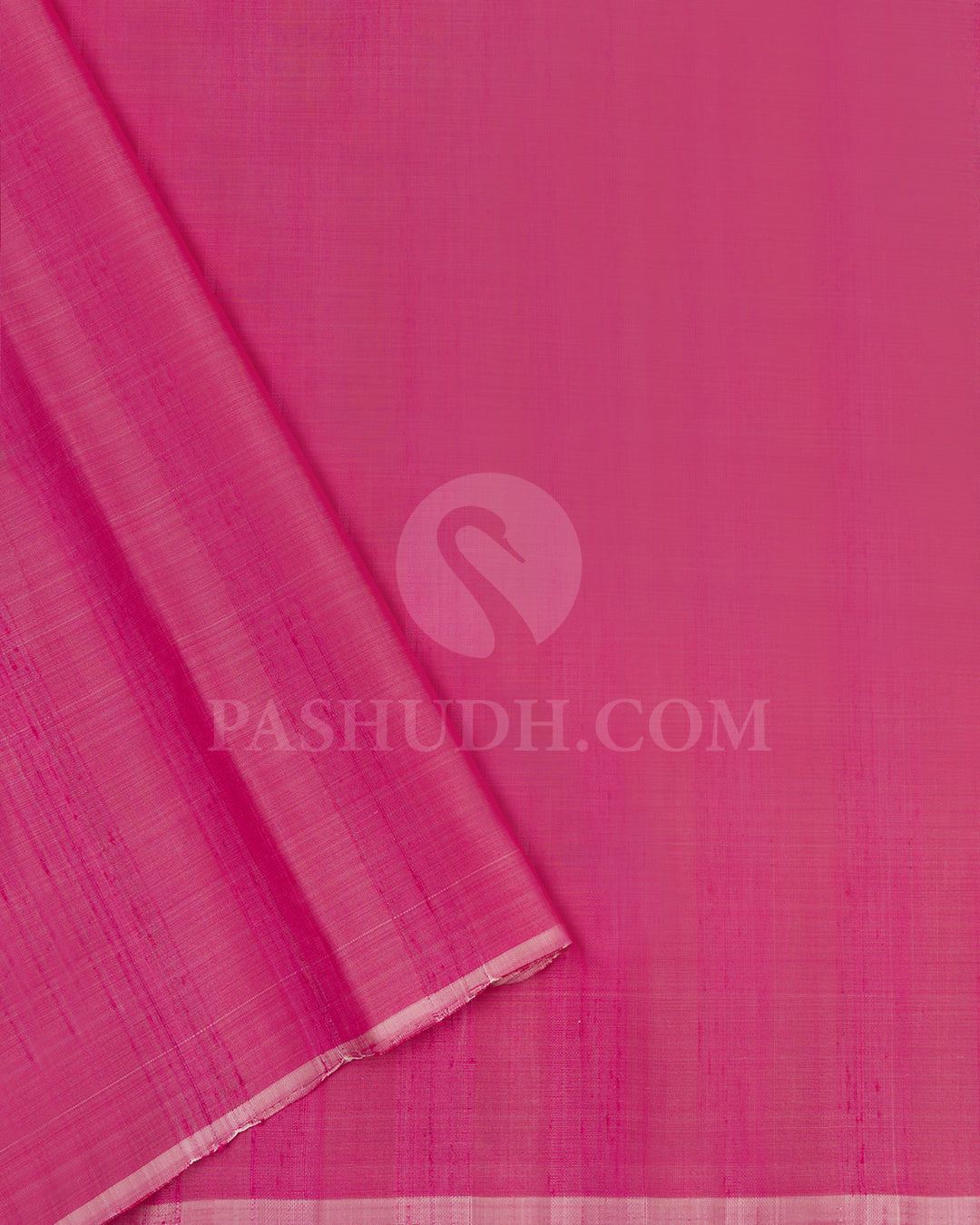 Lace Pink and Fuchsia Pink Dupion Soft Silk Saree - AC109