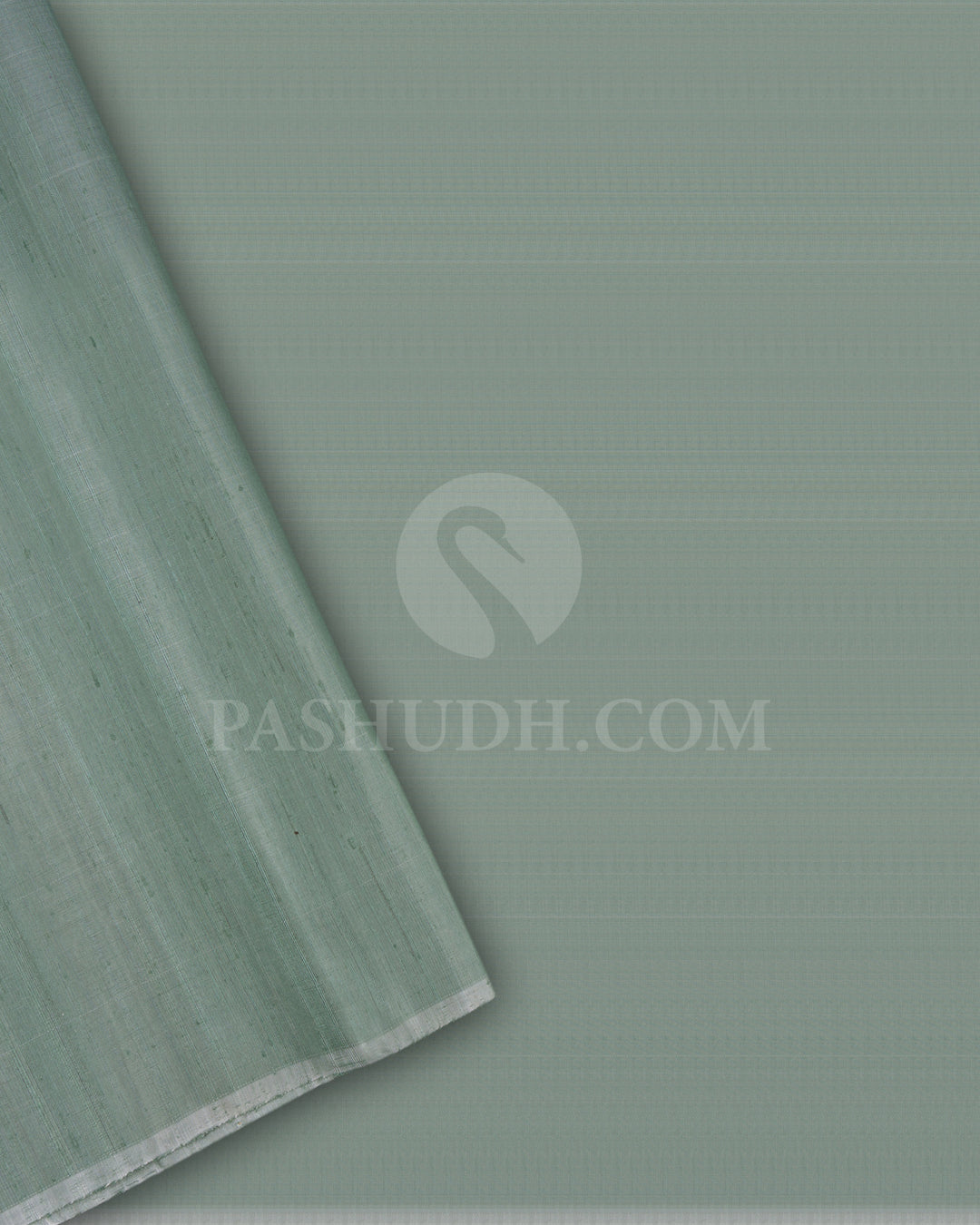 Greige, Olive and Powder Blue Dupion Soft Silk Saree - AC82