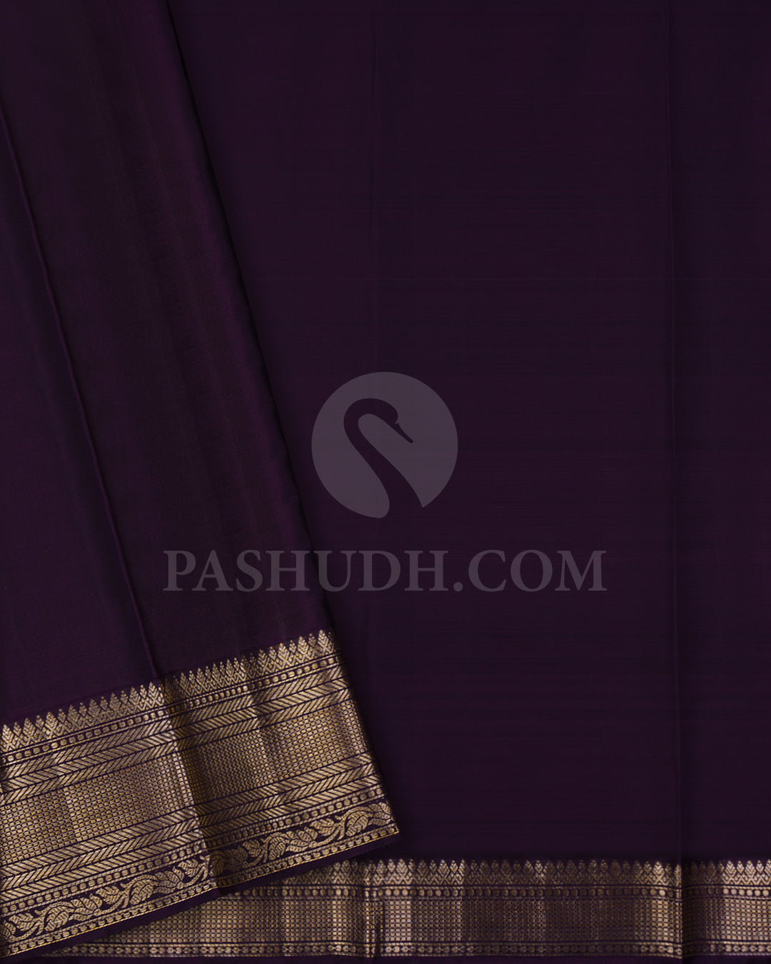 Egg Plant Purple And Red Kanjivaram Silk Saree - D609(A)