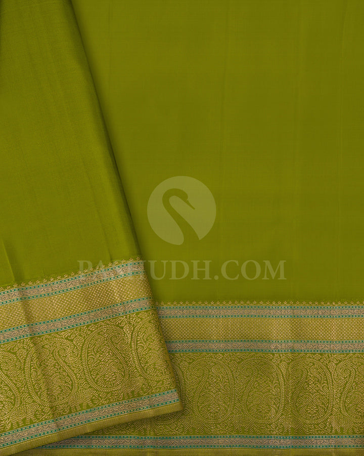 Rani Pink And Parrot Green Kanjivaram Silk Saree - S1071( C )