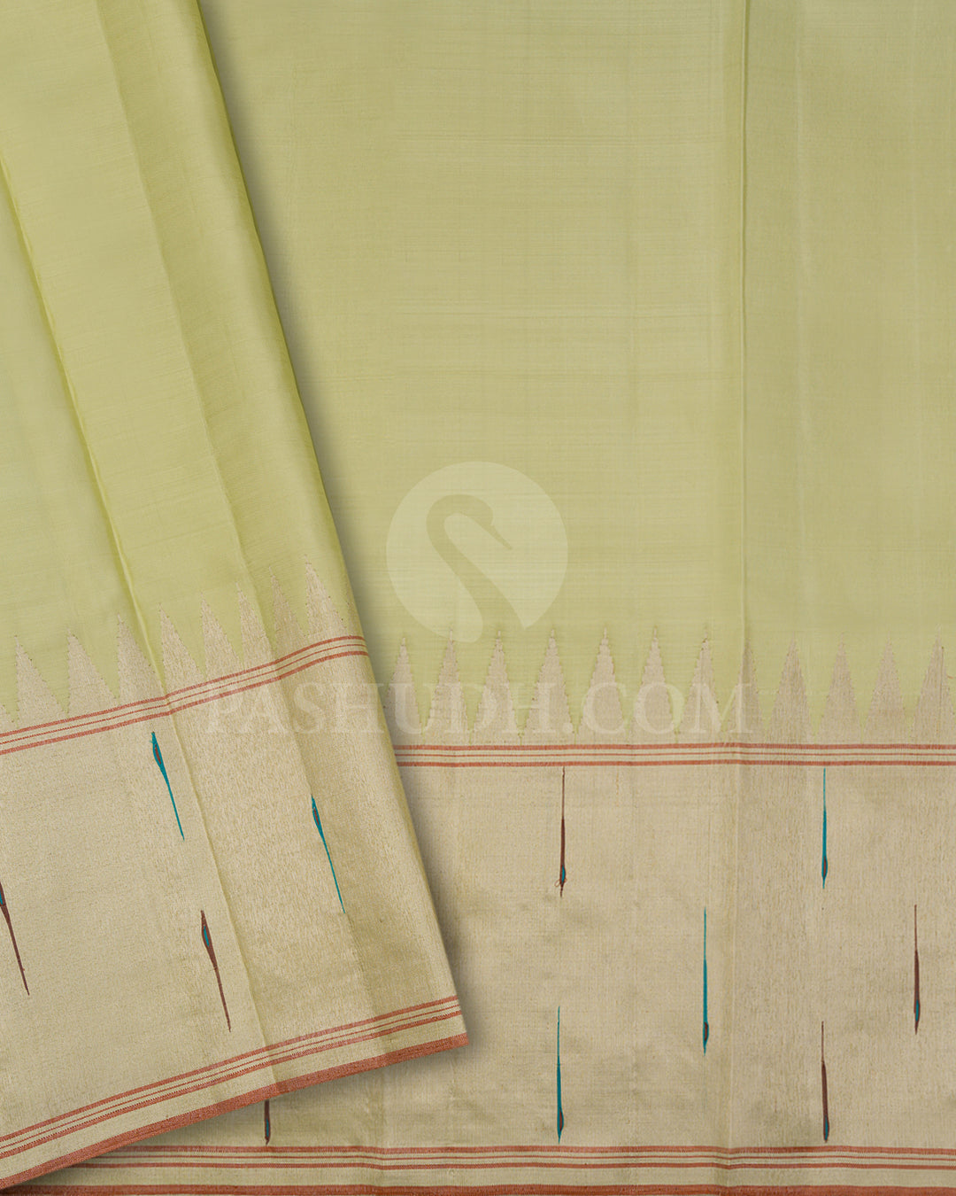 Parrot Green And Light Green Kanjivaram Silk Saree - S1407(A)