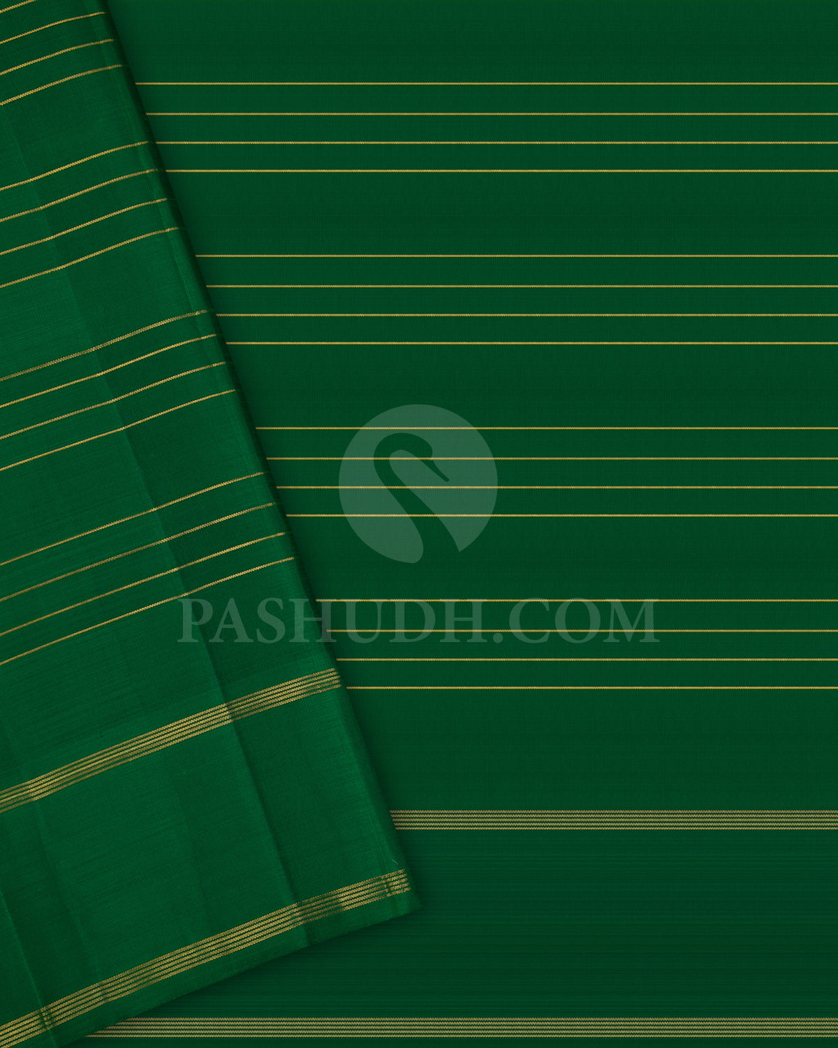 Maroon, Orange, Green And Dark Green Traditional Kanjivaram Silk Saree - SVJ69