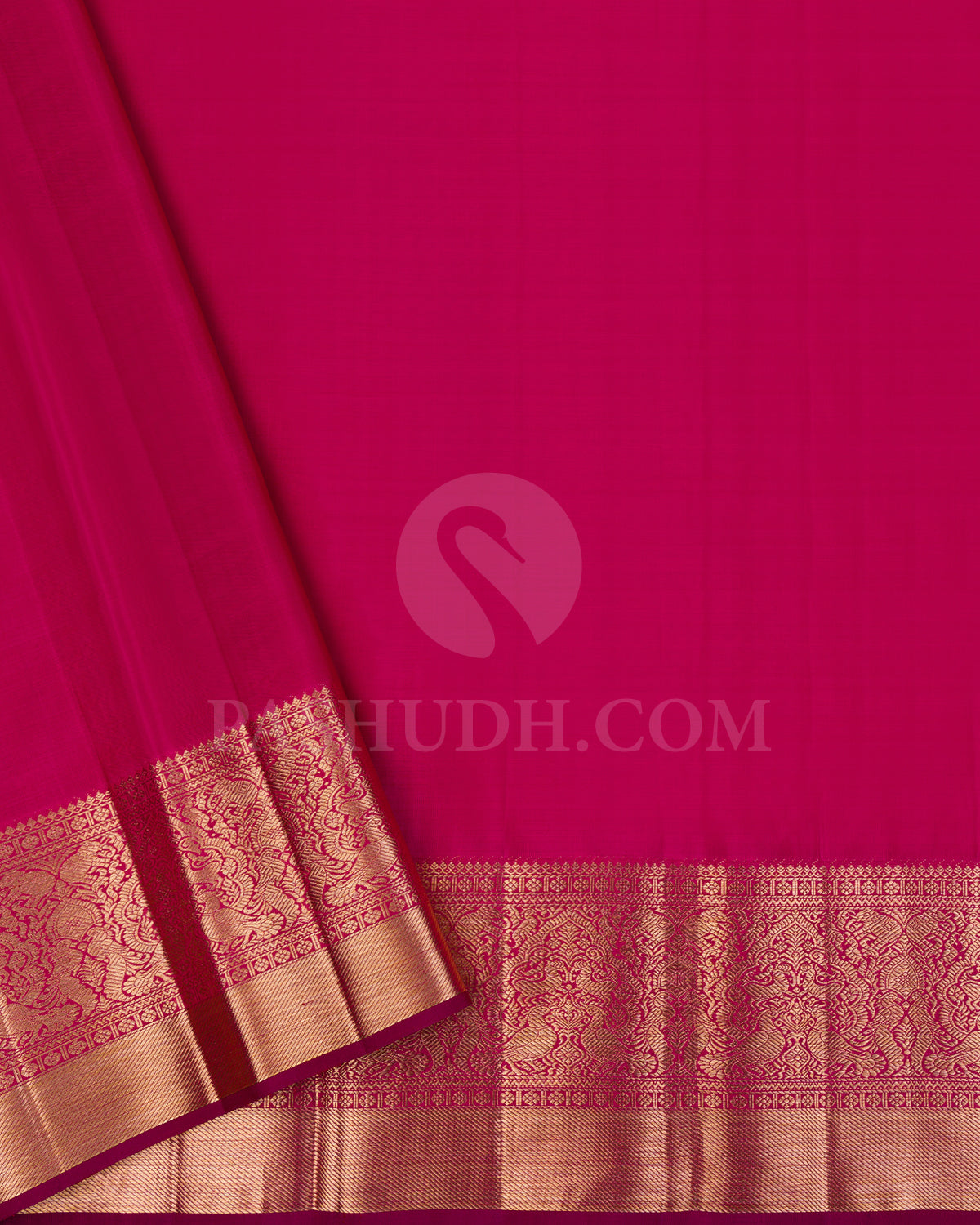 Lime Yellow And Magenta Kanjivaram Silk Saree - S1242(B)