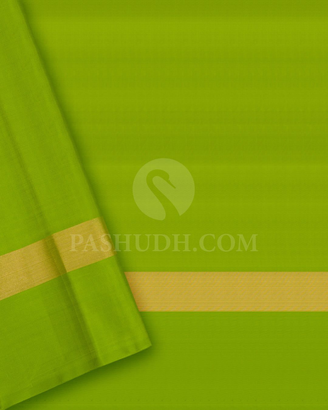 Navy Blue and Parrot Green Soft Silk Saree - AC105