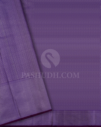 Violet And Lavender Kanjivaram Silk Saree - D528(F)