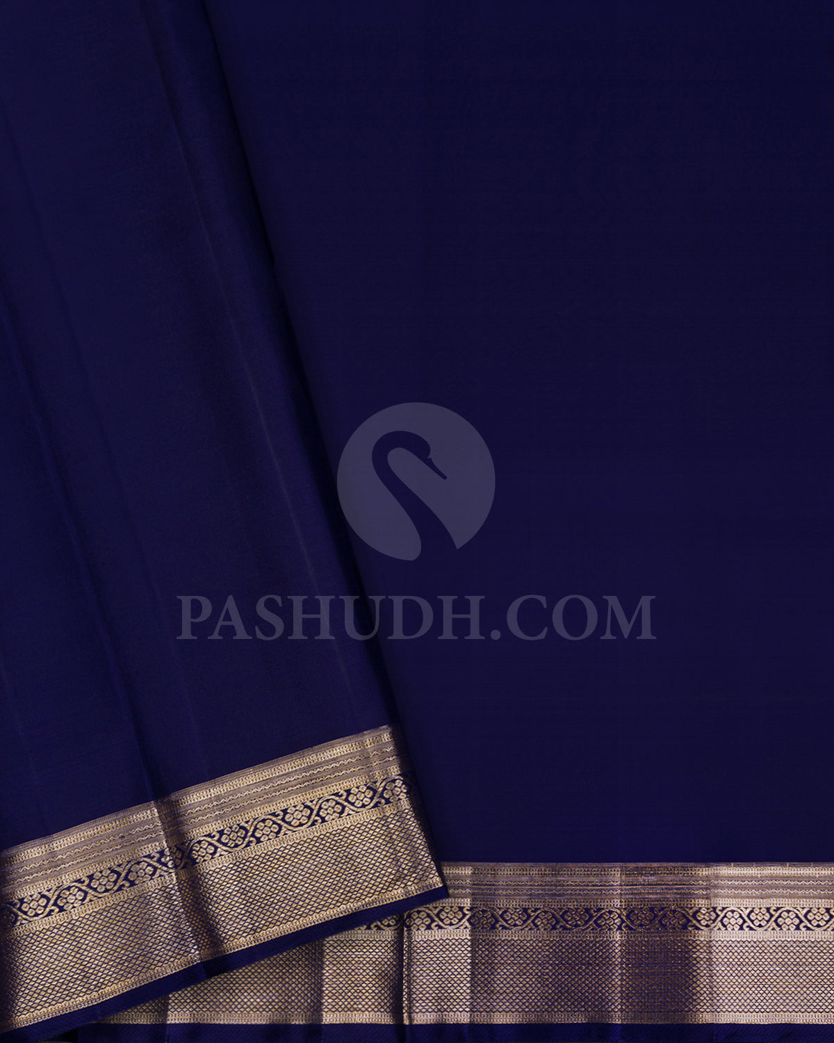 Navy Blue Kanjivaram Silk Saree - S1246( C )