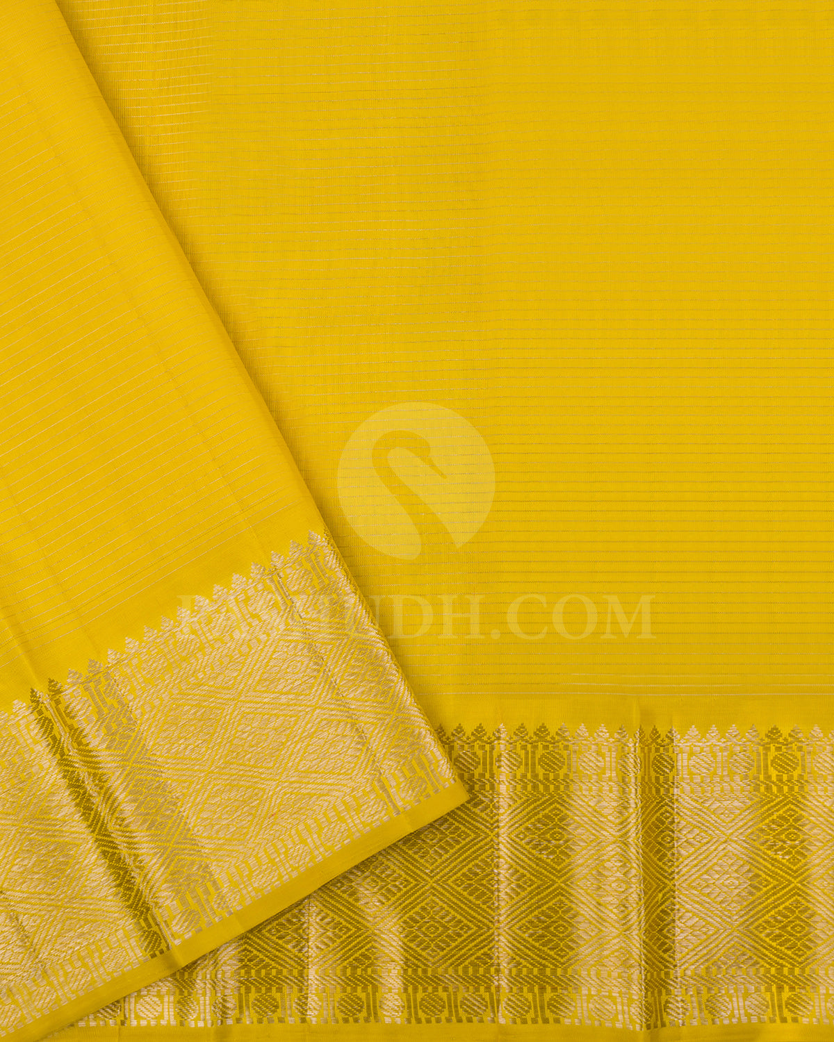 Violet And Yellow Kanjivaram Silk Saree - BKF6