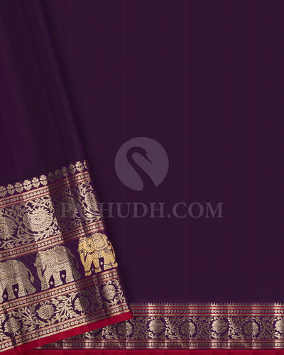 Lavender And Purple Kanjivaram Silk Saree - S1013(F)