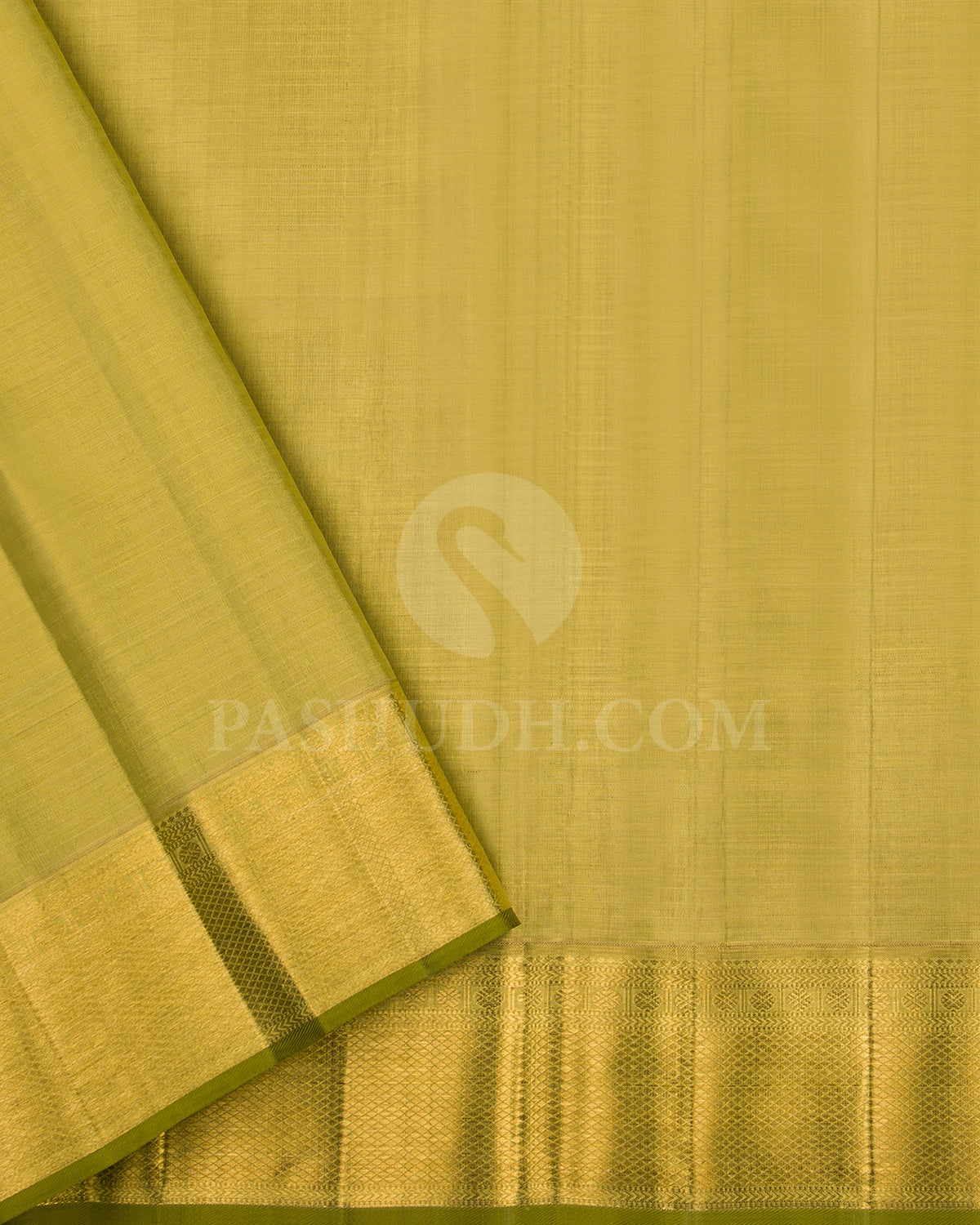 Light Green Tissue Kanjivaram Silk Saree - S1377(A)