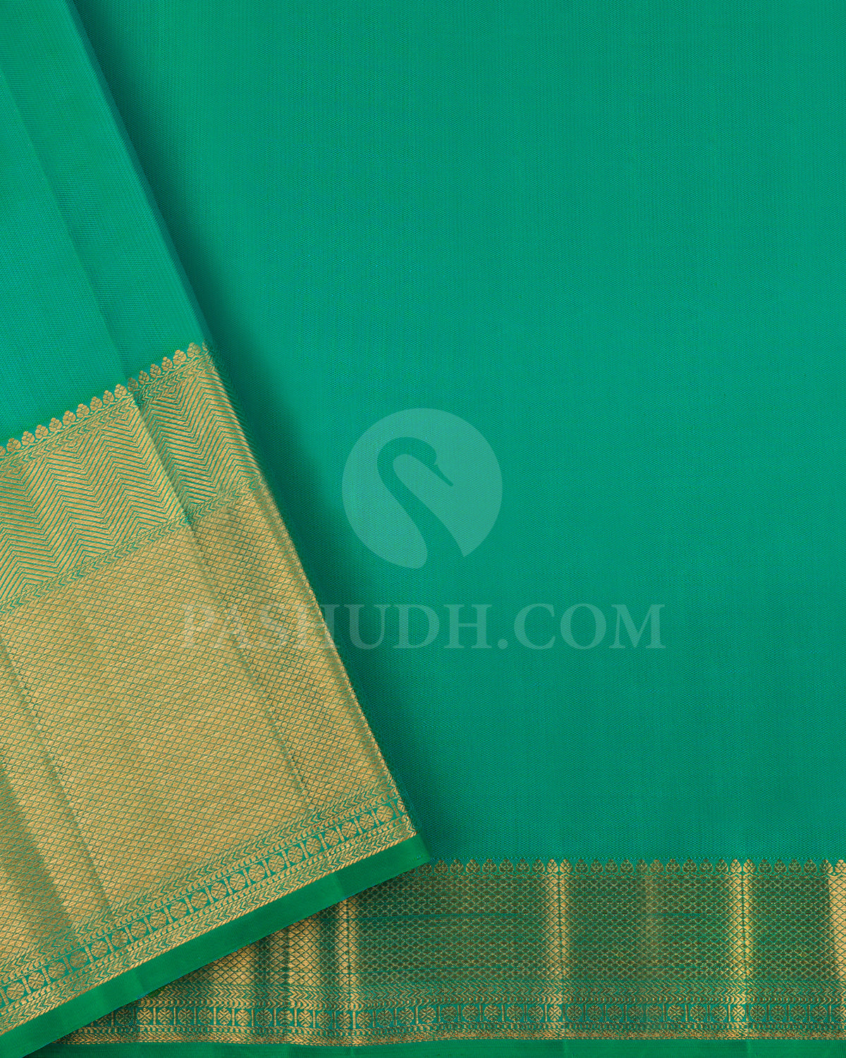 Mango Yellow And Emerald Green Kanjivaram Silk Saree - BKB8