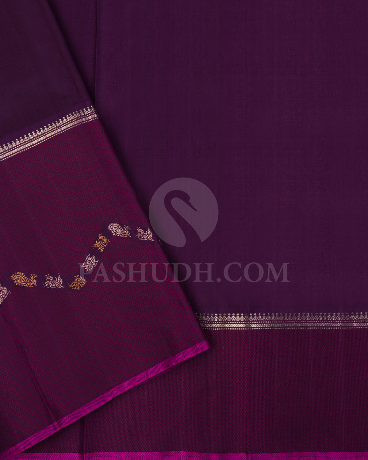 Yellow - Orange And Purple Kanjivaram Silk Saree - S1395(A)