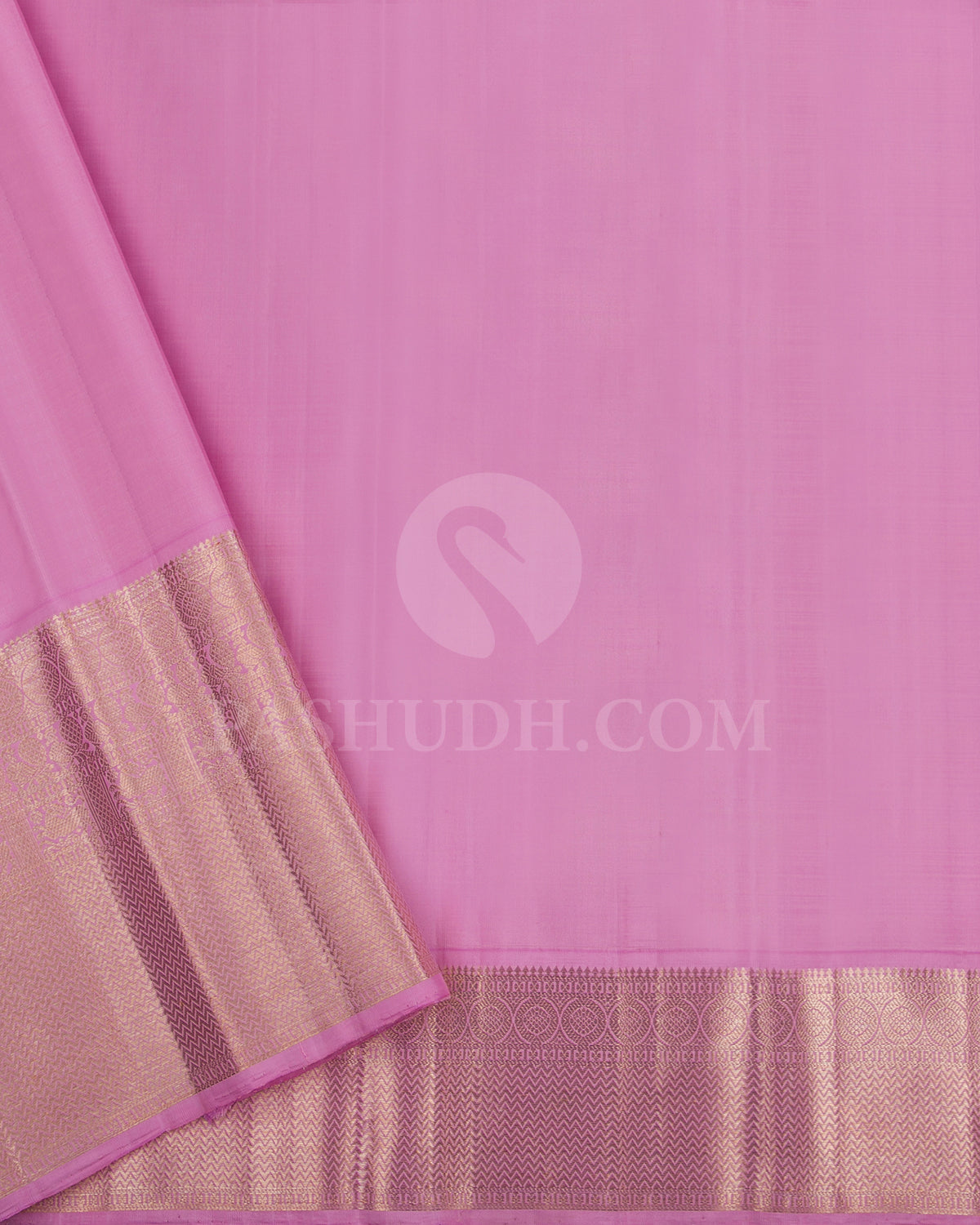 Pear Green And Baby Pink Kanjivaram Silk Saree - S1344(B)