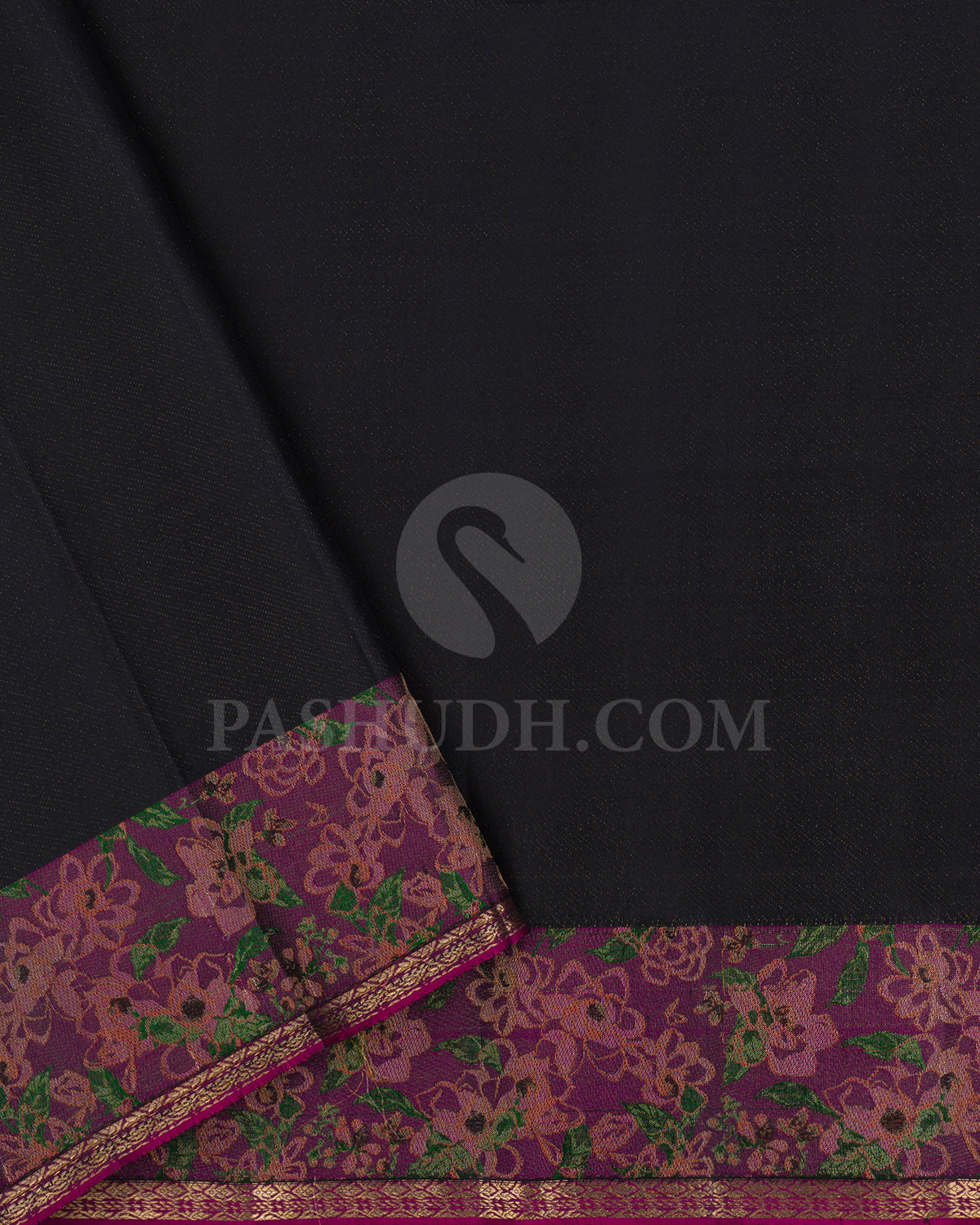 Khaki and Purple Kanjivaram Silk Saree - DJ330(B)