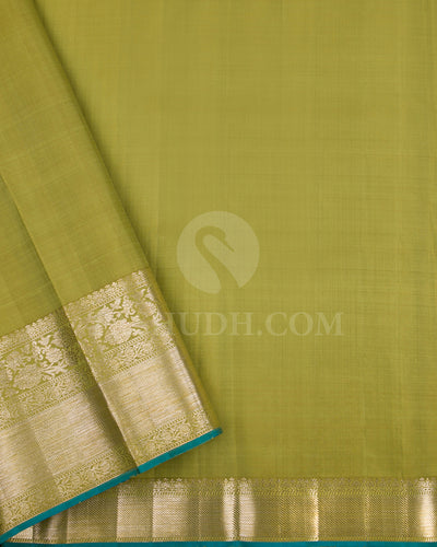 Royal Blue And Parrot Green Kanjivaram Silk Saree - S1253 ( C )