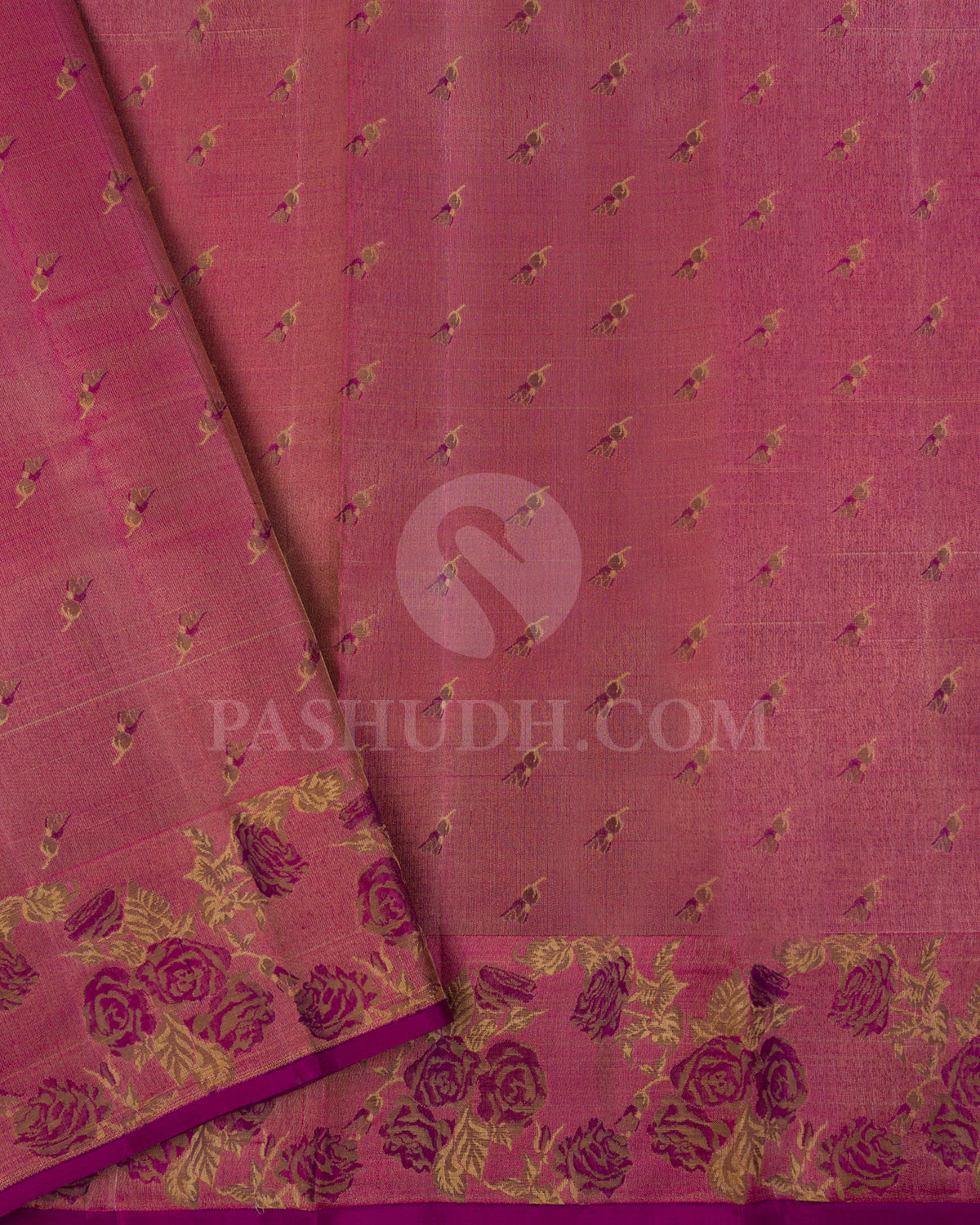 Purple And Magenta Kanjivaram Silk Saree - DJ351(A)