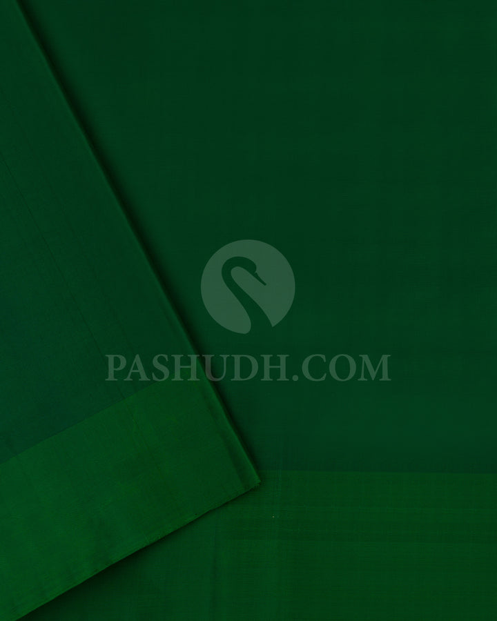 Light and Dark Green Soft Silk Saree - AC77