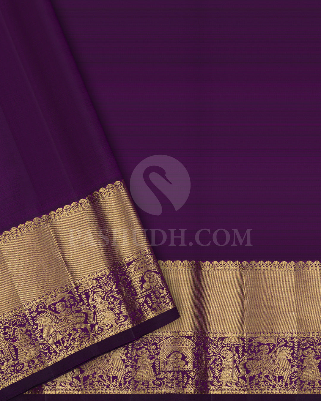Violet Kanjivaram Silk Saree - BKF26