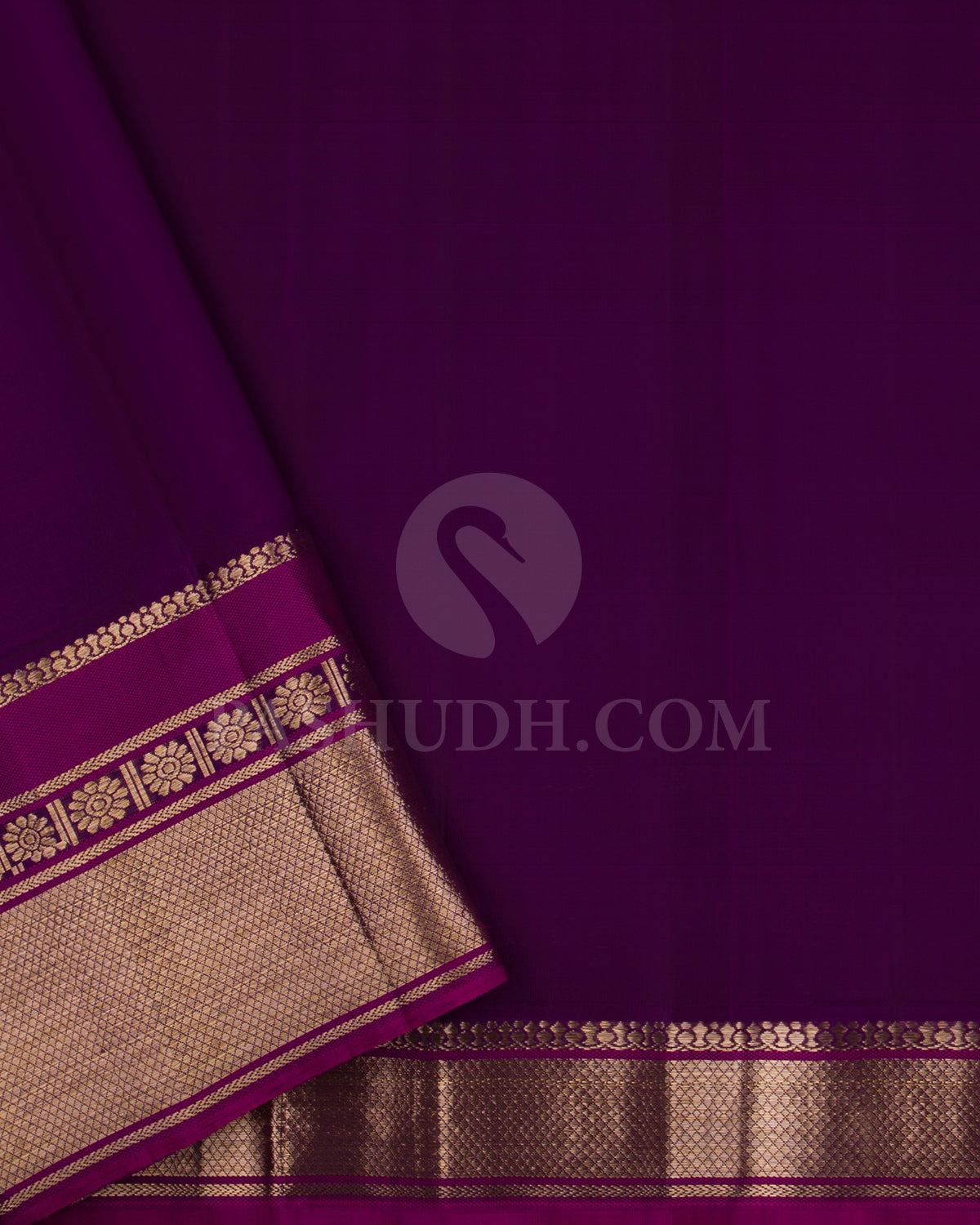 Sky Blue And Violet Kanjivaram Silk Saree - S1390(A)