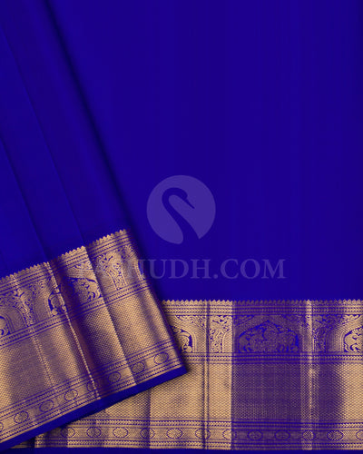 Red And Royal Blue Traditional Kanjivaram Silk Saree - SVJ77