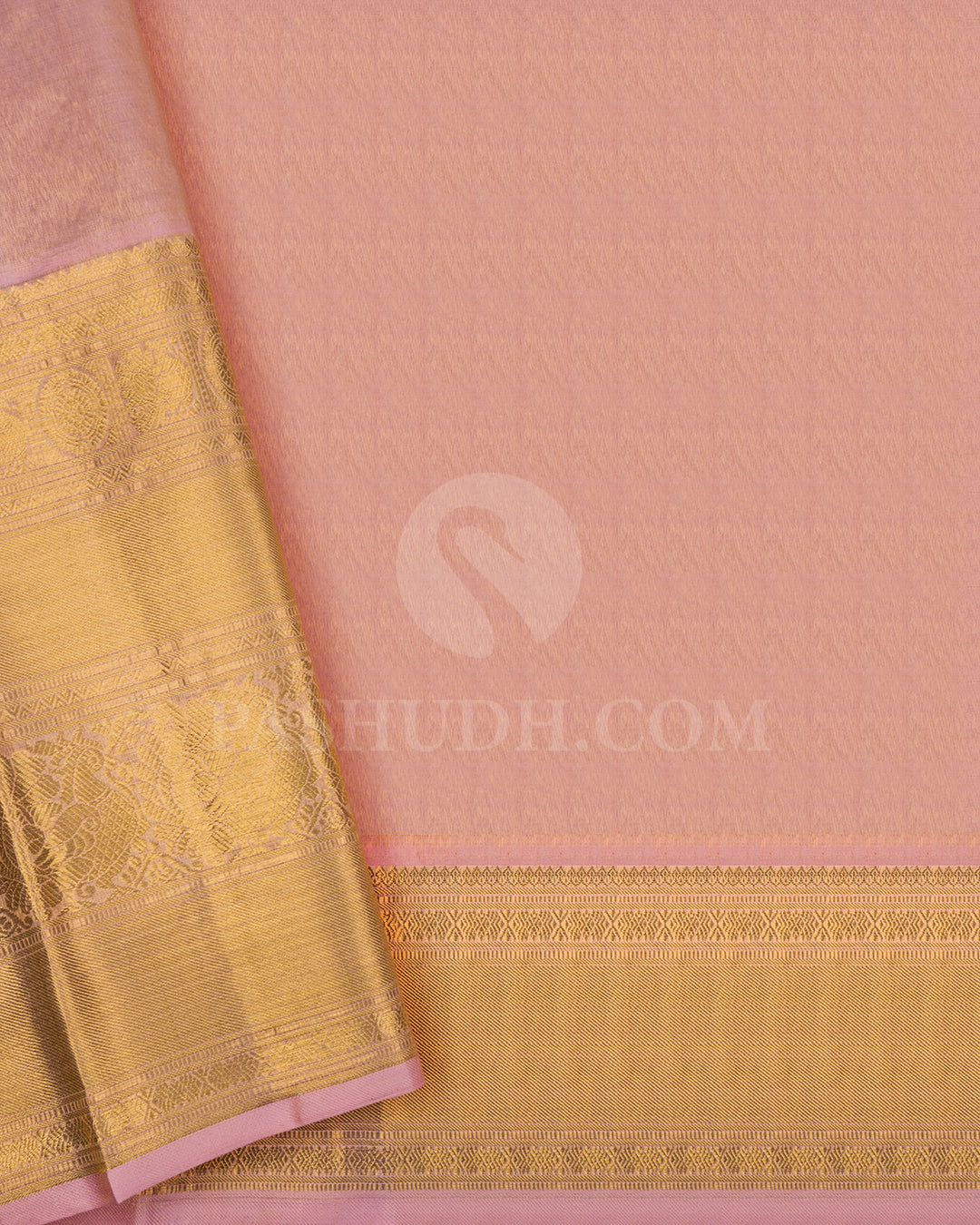 Lace Pink Kanjivaram Silk Saree - BKB17